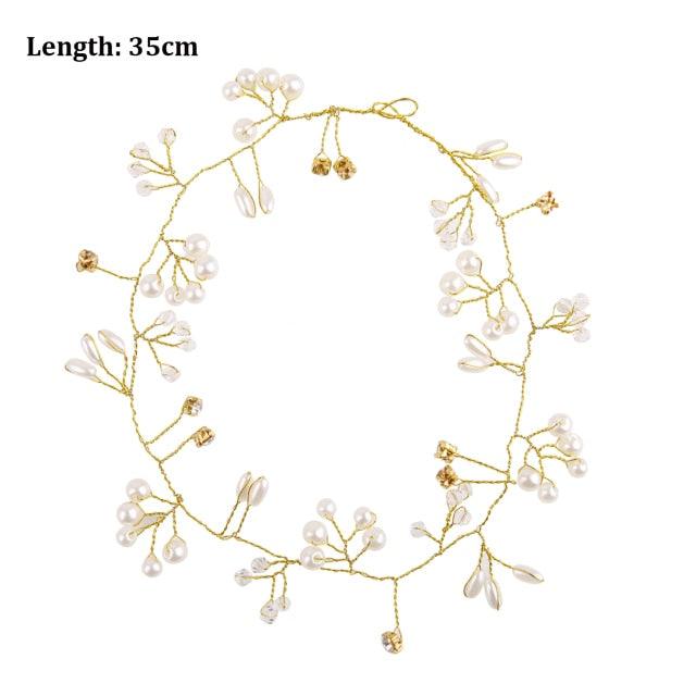 Crystal Pearl Bridal Hair Vine