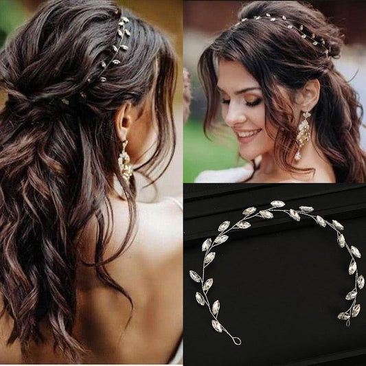 Silver Crystal Bridal Tiara Headband